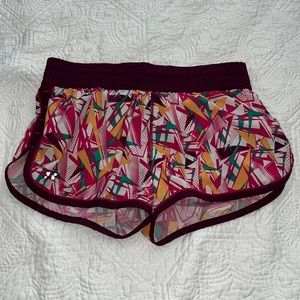 Under armor patterned running shorts